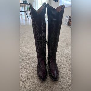 Brand new never worn boots, wine color.
